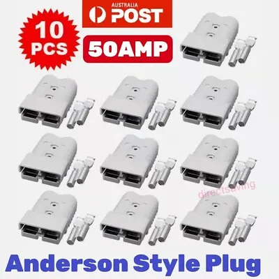 $12.95 • Buy 10x Anderson Style Plug Connectors 50 AMP 6AWG 12-24V DC Power Tool