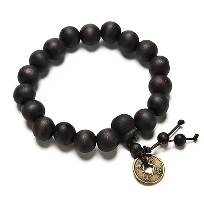 Wood Buddha Buddhist Prayer Beads Tibet Bracelet Mala Bangle Wrist Ornam.xg • $1.29