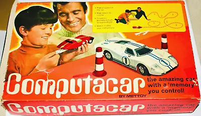 COMPUTACAR SET By Mettoy - FORD GT -  MINT CONTENTS! WORKS 100% -  BOXED • £24.99