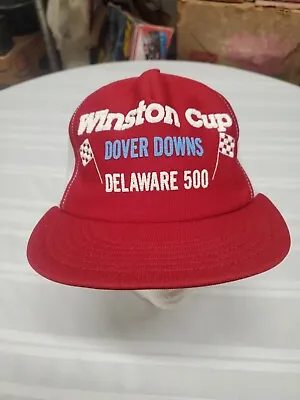 Vintage Winston Cup Dover Downs Delaware 500 Trucker Hat Cap SnapBack  • $16.50