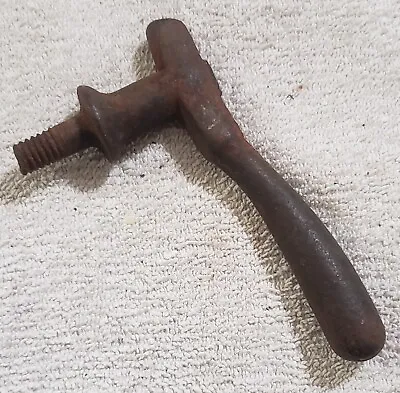 Antique Cast Iron Industrial Threaded Handle • $8