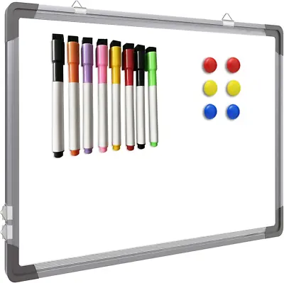 Dry Erase White Board 12  X 16  Hanging8 Magnetic 6 MagnetsPortable Writing • $34.09