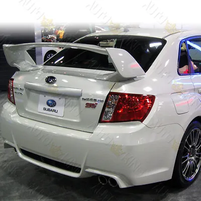 Fit Subaru Impreza Wrx Sti 4-door/sedan Primer Black Abs Rear Trunk Spoiler Wing • $99.24