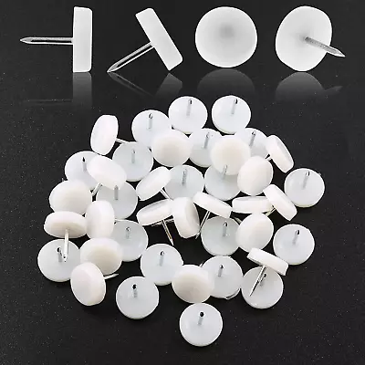 40 PCS Nail In Furniture Glides 18Mm Nylon Chair Glides For Wood Floors White P • $11.76