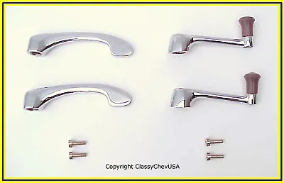 1940 1941 1942 1946 Chevy  Art Deco  TRUCK Window Cranks & Door Handles WSCREWs • $219.26