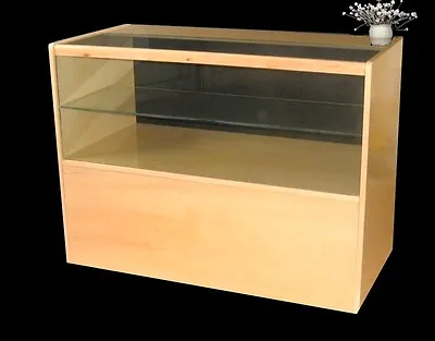 Glass  Shop Counter Shop Display Unit Maple Shop Display Shelving Rmu • £340