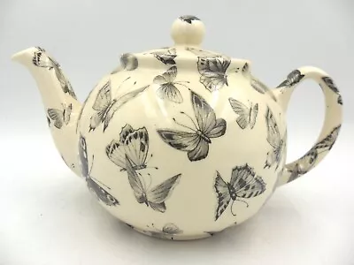 £22.99 • Buy Black Butterfly Design 2 Cup Teapot By Heron Cross Pottery
