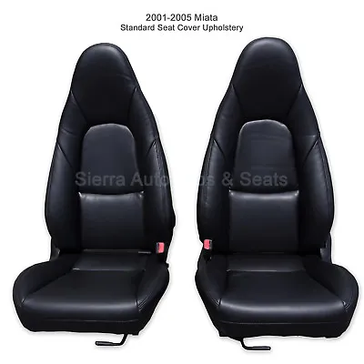 Mazda Miata Pair Of Seat Covers (kit) 2001-2005 Standard Seats Black Leatherette • $215.10