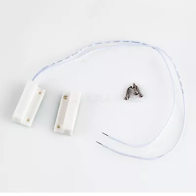 White Magnetic Switch Self Adhesive Normally Closed Door Lock Contact Alarm • $10