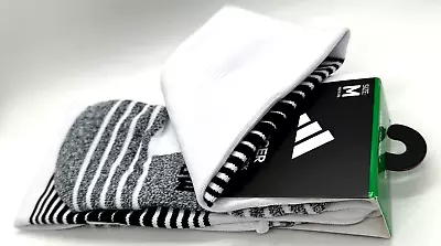 NEW Adidas Soccer Team Speed Socks Aeroready Cushioned M White Black Compression • $15