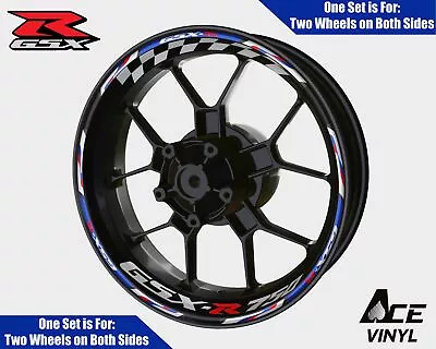 Suzuki GSX-R 750 Wheel Decals Rim Stickers Tape Graphic Set Rims Stripes GSXR • $44.99