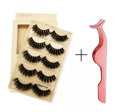 5 Pair🔥3D Mink🔥False Eyelashes🔥Wispy Cross Thick Long Soft Fake Eye Lashes UK • £5.99