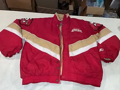 Mens Large NFL Pro Line Starter San Francisco 49ers Full Zip Football Jacket • $80
