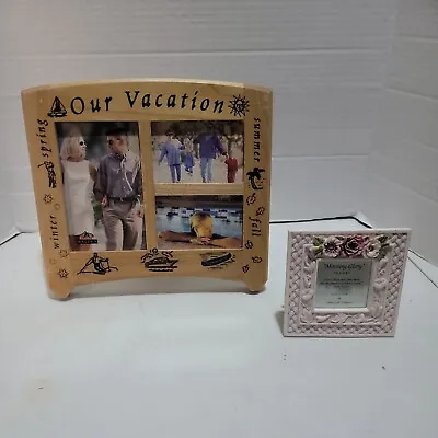 Our Vacation Photo Collage Frame & Bonus Morning Glory Frame  • $7.95