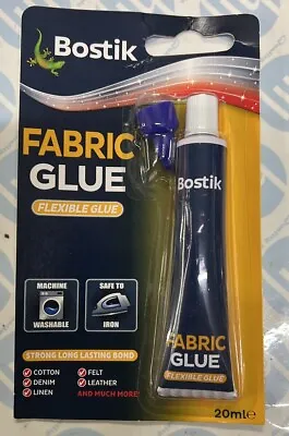 #Bostik Flexible Fabric Glue For Cotton Denim Linen Felt Leather And More 20ml • £5.50