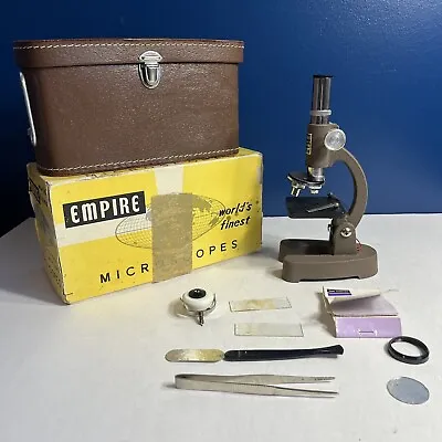 Vintage Empire Delux Quality 750 Power Microscope With Box And Case • $37.99