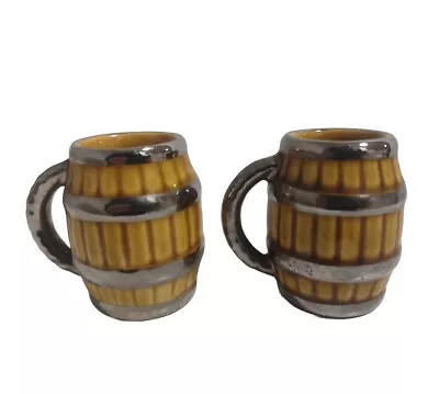 Wade Vintage Mini Beer Barrel Mugs Ceramic Tankards Collectable • £9.99