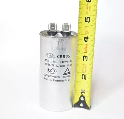 40 Uf 440VAC CBB65 Capacitor 50/60 Hz Motor Run Aluminum Casing • $11.99