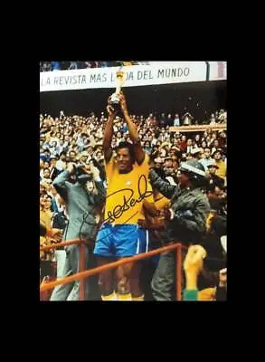 £80 • Buy Carlos Alberto Torres Signed Brazil 1970 World Cup Football Photo Proof + Coa