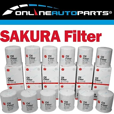 12 Oil Filters Sakura C1112 (Z334) Suits Cruiser 1HZ 1HDT 4.2L 70 80 100 Series • $159.95