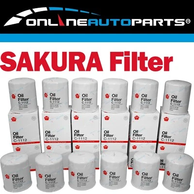 12 Oil Filters Sakura C1112 (Z334) Suits Cruiser 1HZ 1HDT 4.2L 70 80 100 Series • $159.95