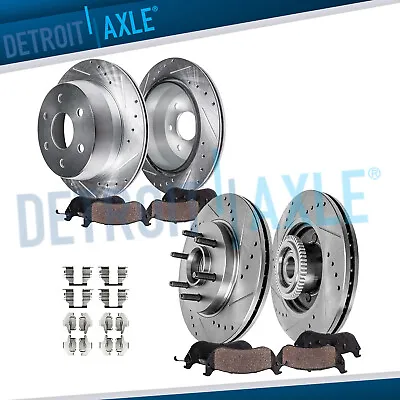 2WD Front Rear Drilled Rotors Brake Pad For 2005-2008 Ford F-150 Lincoln Mark LT • $374.22