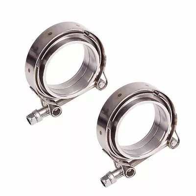 $27.10 • Buy 2 X Universal 3  Inch Stainless Steel V-Band Turbo Exhaust Clamp Vband