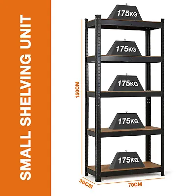Garage Shelves Shelving 5 Tier Unit Racking Boltless Heavy Duty Storage Shelf • £20.95