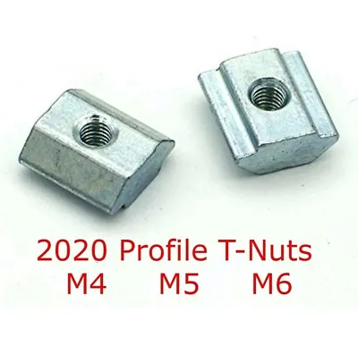 T Nuts M4 M5 M6 Square Solid Tee Slot Slide Aluminium 3D Printer 20 Series • £4.55