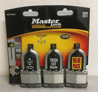 Master Lock M5XTRILF Magnum Padlock ---3PK • $31.88