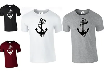 £5.95 • Buy Anchor Sailor T Shirt Swag Wasted Cross Nautical Retro Tattoo (anchor,tshirt)