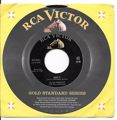ELVIS PRESLEY Don't/I Beg Of You On RCA Gold Standard Rock 45 • $10