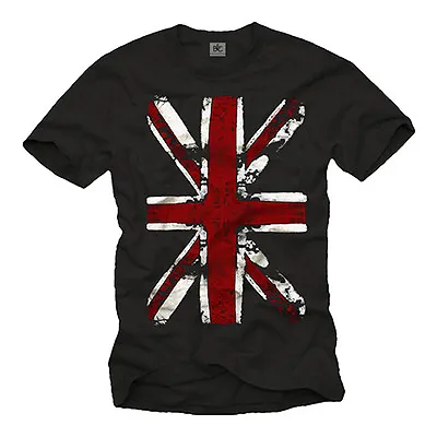 Union Jack Mens T Shirt With England Flag - Short Sleeve Uk Punk Rock Music Tee • £17.04
