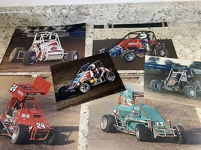 Vtg Lot Of 6 Midget Racing Sprint Car Photos 1990's 14  X 11  (4) & 8  X 10  (2) • $29.99