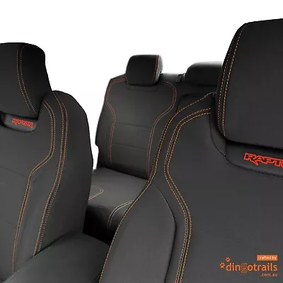 Fit Ford Ranger T6.2 Raptor(Jul22-Now)Full-back FRONT & REAR Neoprene Seat Cover • $899