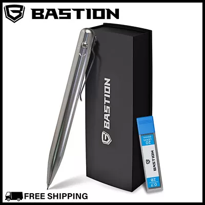 BASTION MECHANICAL PENCIL 0.7MM Stainless Steel Bolt Action Pen Drafting Drawing • $47.99