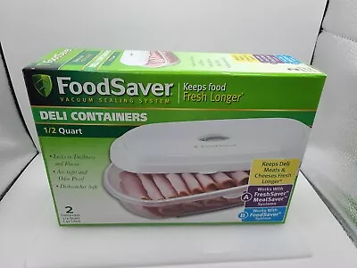 $26.36 • Buy Food Saver Fresh Saver 2 Pack Vacuum Storage Containers 1/2 Quart Size New 