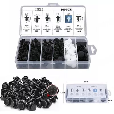 100x Bumper Car Push Pin Trim Panel Fender Engine Rivet Clips Parts Accessories • $10.49