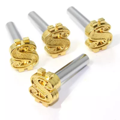 4 Gold Dollar Sign Interior Door Lock Knobs Pins For Car-Truck-HotRod-Classic • $15.95