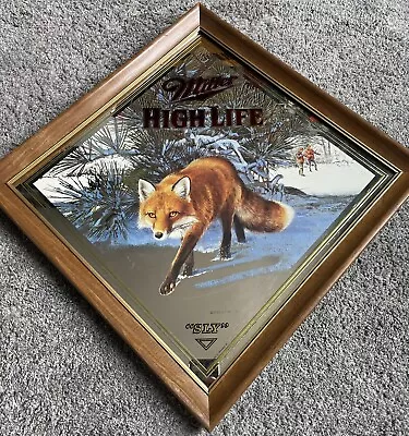 Vintage 1995 Miller Highlife Beer Bar Collectable Mirror “SLY” Zoellick Man Cave • $70