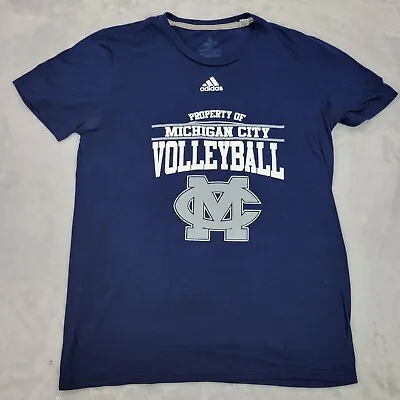 Michigan City Shirt Mens Medium Blue Crewneck MC College Volleyball Team Adult • $12.71