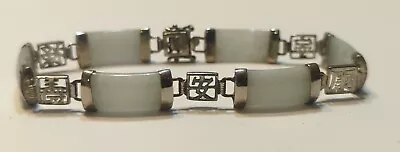 Vintage Sterling Jade Bracelet • $34.99