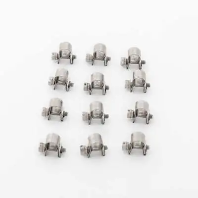 12pcs 7-9mm 1/4 -3/8  Mini Hose Clamps For Fuel Line Pipe  304 Stainless Steel • $13.46