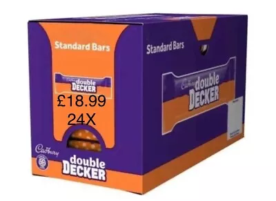 Cadbury DOUBLE DECKER Milk Chocolate 24 X 54.5g Bars Best Before 19/06/24 • £18.99