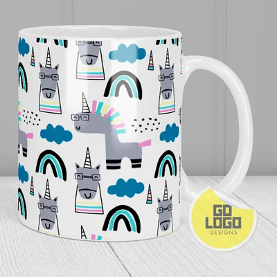 $24.95 • Buy Funny Coffee Mug UNICORN GEEK Nerd Rainbow Tea Cup Kids Girl Boys Cool Cute Gift