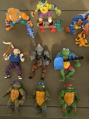 Vintage TMNT Toy Lot Ninja Turtles Tons Of Parts 80s • $120