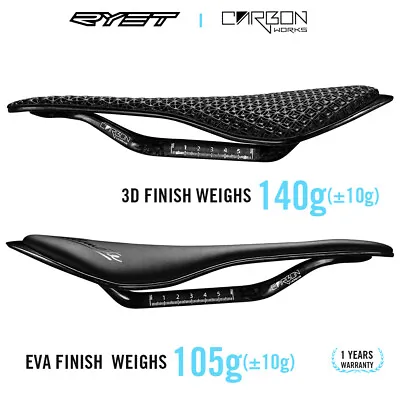 3D Printed Carbon Bicycle Saddle Ultralight 135mm For MTB Gravel Road Bike Seat • $48.99
