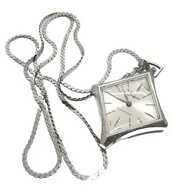 Vintage Sheffield Mechanical Swiss Ladies Pendant Watch Necklace • $17.99