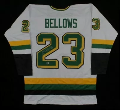 Brian Bellows Signed Minnesota North Stars Pro Style Custom Jersey  Beckett COA • $59.99