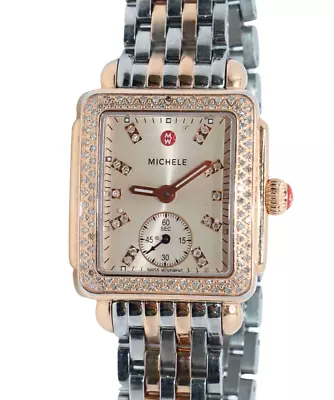 Michele Deco Two Tone Diamonds Quartz Watch MW06V01B4971 • $799.99